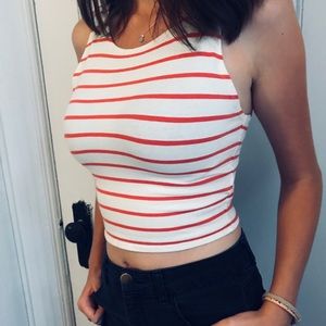 Forever 21 striped crop top